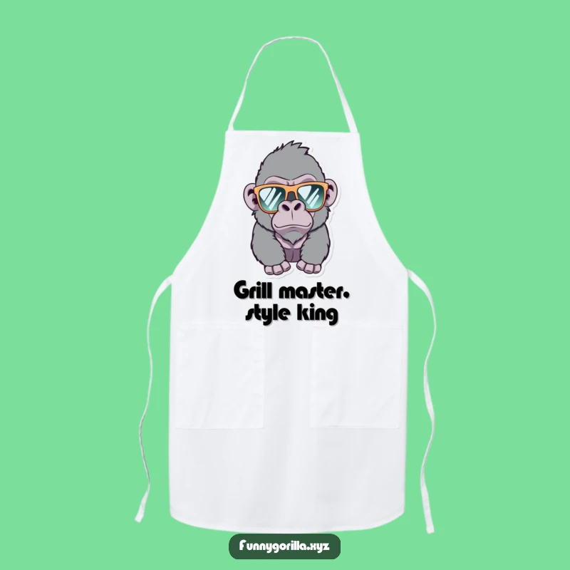 Funny Gorilla Apron: Winking Chef Ape Kitchen Wear - Perfect Funny Gift