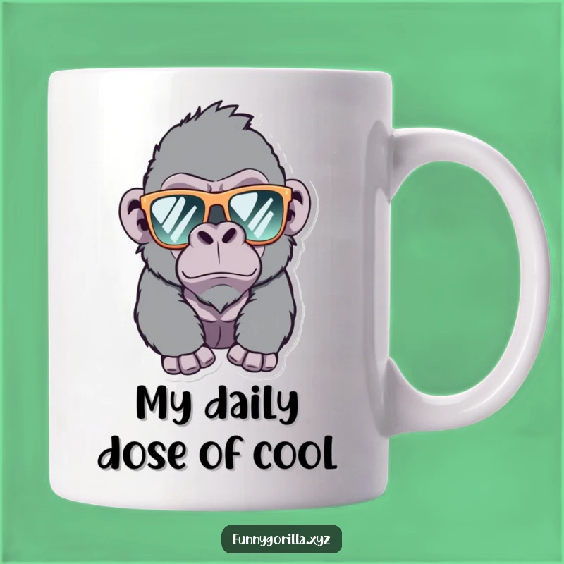 Funny Winking Gorilla Mug: Hilarious Sunglasses Gorilla Gift for Animal Lovers