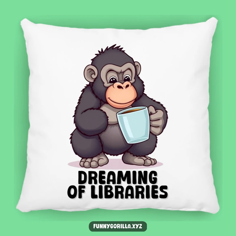 Funny Gorilla Book Balance Pillow: Cozy Intellectualism, Ideal Comfort Gift
