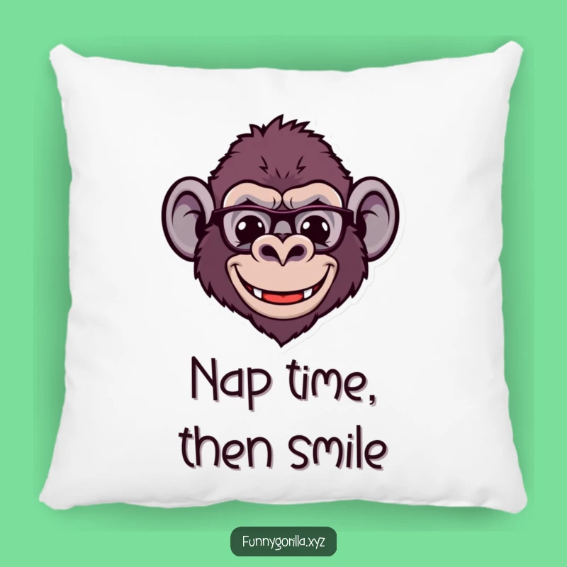 Funny Gorilla Smile Pillow: Comical Primate Head Cushion for Cozy Chuckles