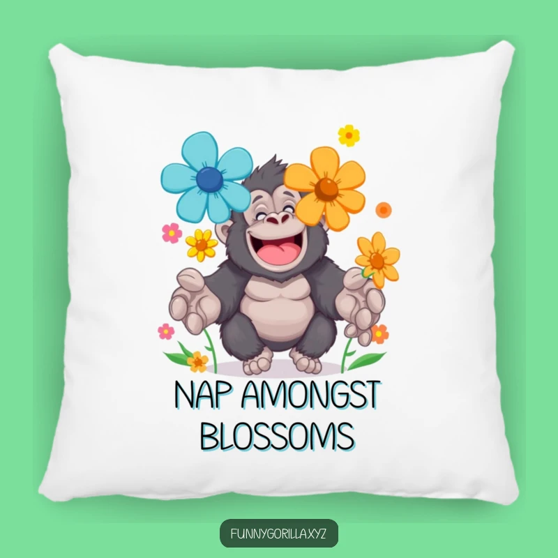 Funny Gorilla Flower Juggling Pillow: Cushion Your Space with Gentle Blooms