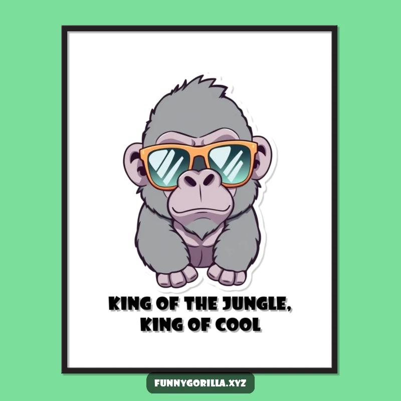 Free Printable Wall Art: Mischievous Gorilla Wink - Funny Downloadable Decor for Laughs