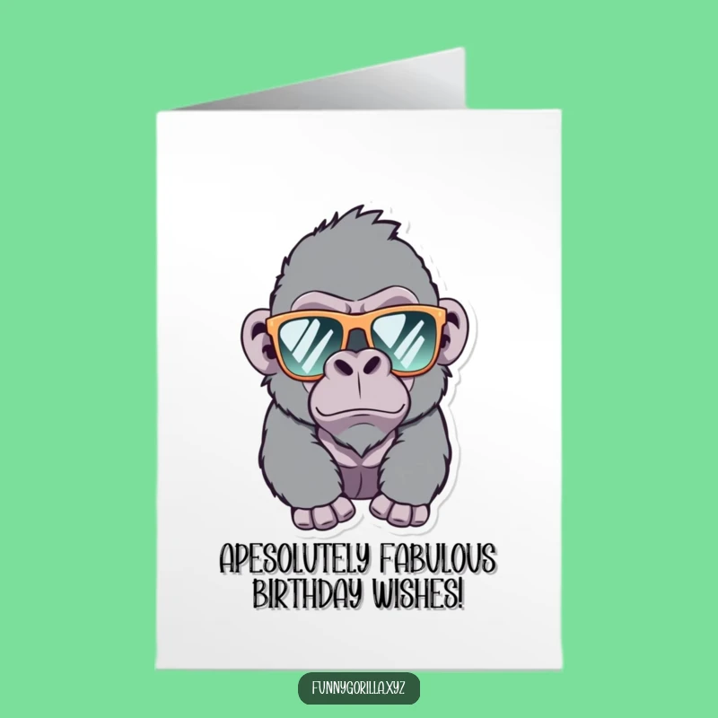 Free Printable Funny Birthday Card: Mischievous Gorilla Wink - Hilarious Downloadable Gift