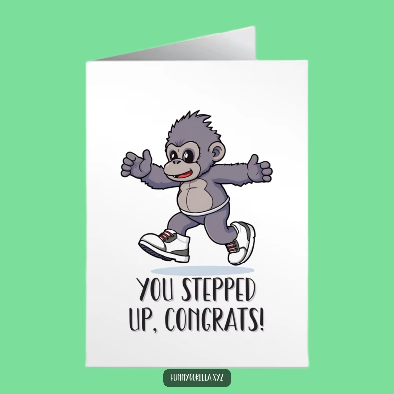 Big Sneaks Gorilla Congrats Free Printable Card - Fun Downloadable Gift
