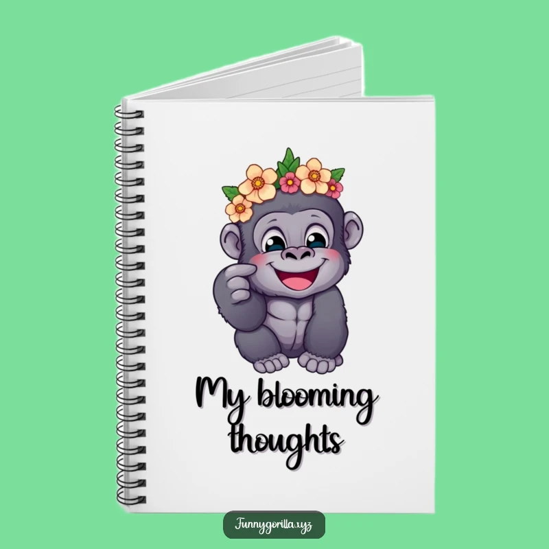 Funny Gorilla Flower Crown Notebook - Hilarious Journal for Sweet Notes & Ideas