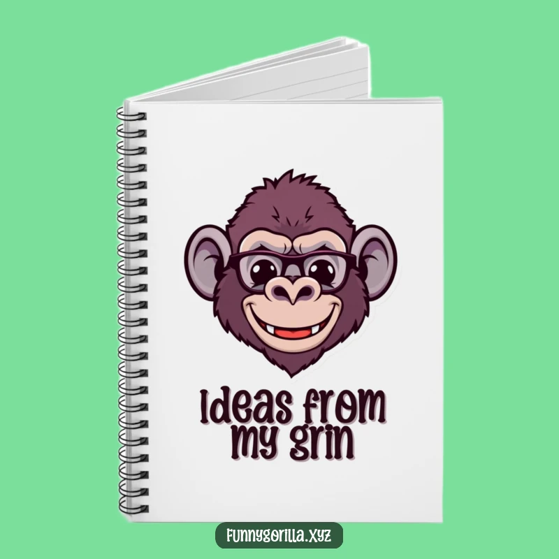 Funny Gorilla Smile Notebook: Comical Primate Head Journal for Fun Ideas
