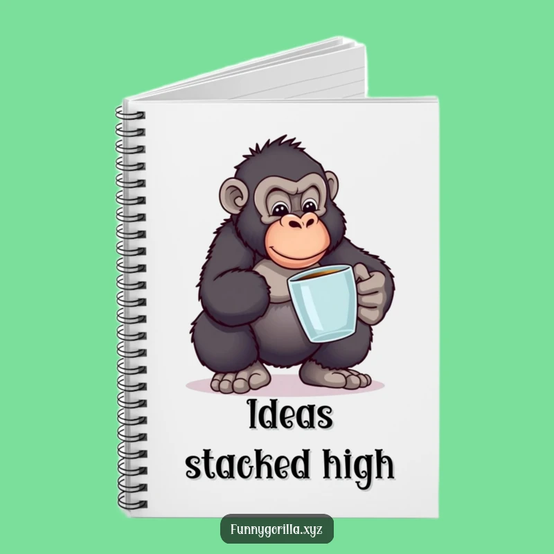 Funny Gorilla Book Balance Notebook: Jot Down Smart Ideas, Hilarious Gift
