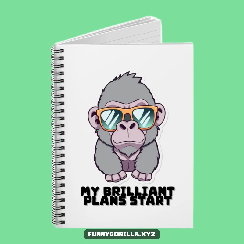 Funny Gorilla Notebook: Winking Ape Journal - Hilarious Gift for Writers