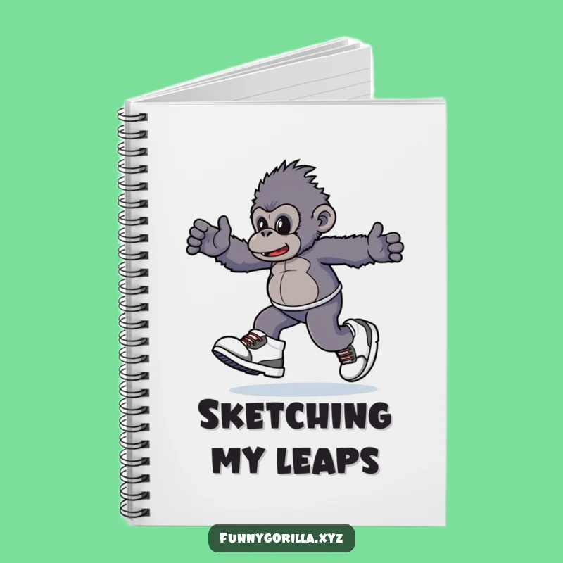 Funny Gorilla Sneakers Notebook: Playful Primate Journal with Big Shoes