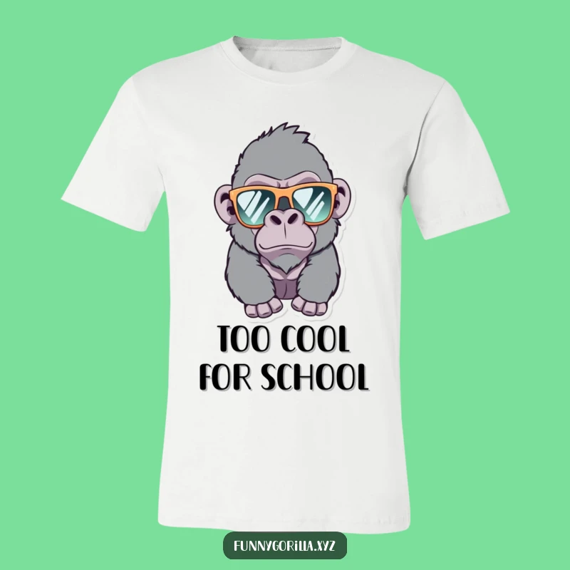 Funny Winking Gorilla T-Shirt: Cool Sunglasses Ape Tee for a Hilarious Look