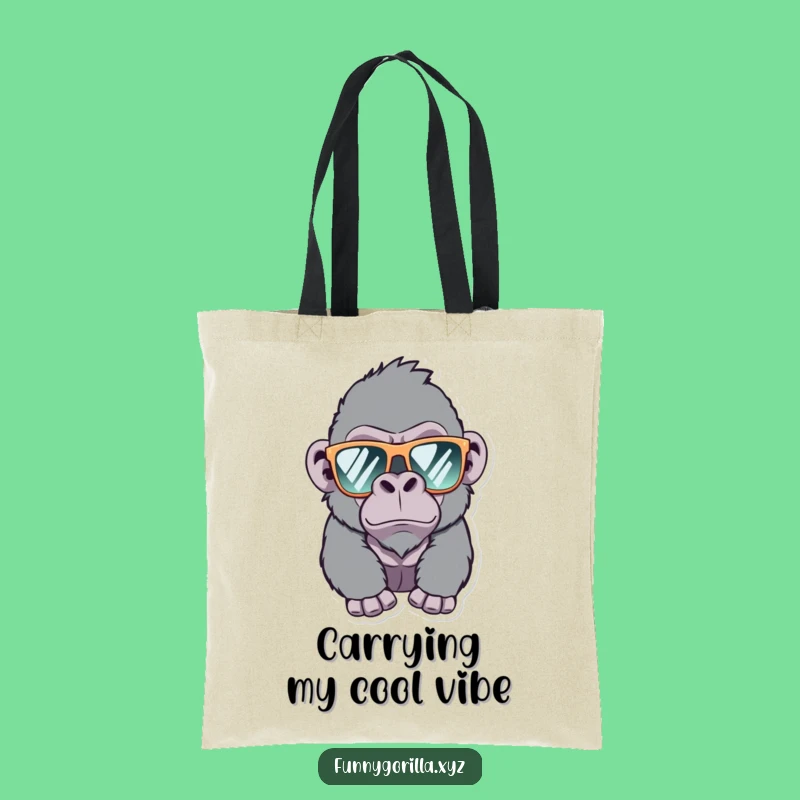 Funny Gorilla Tote Bag: Stylish, Winking Ape Shoulder Bag - Perfect Funny Gift